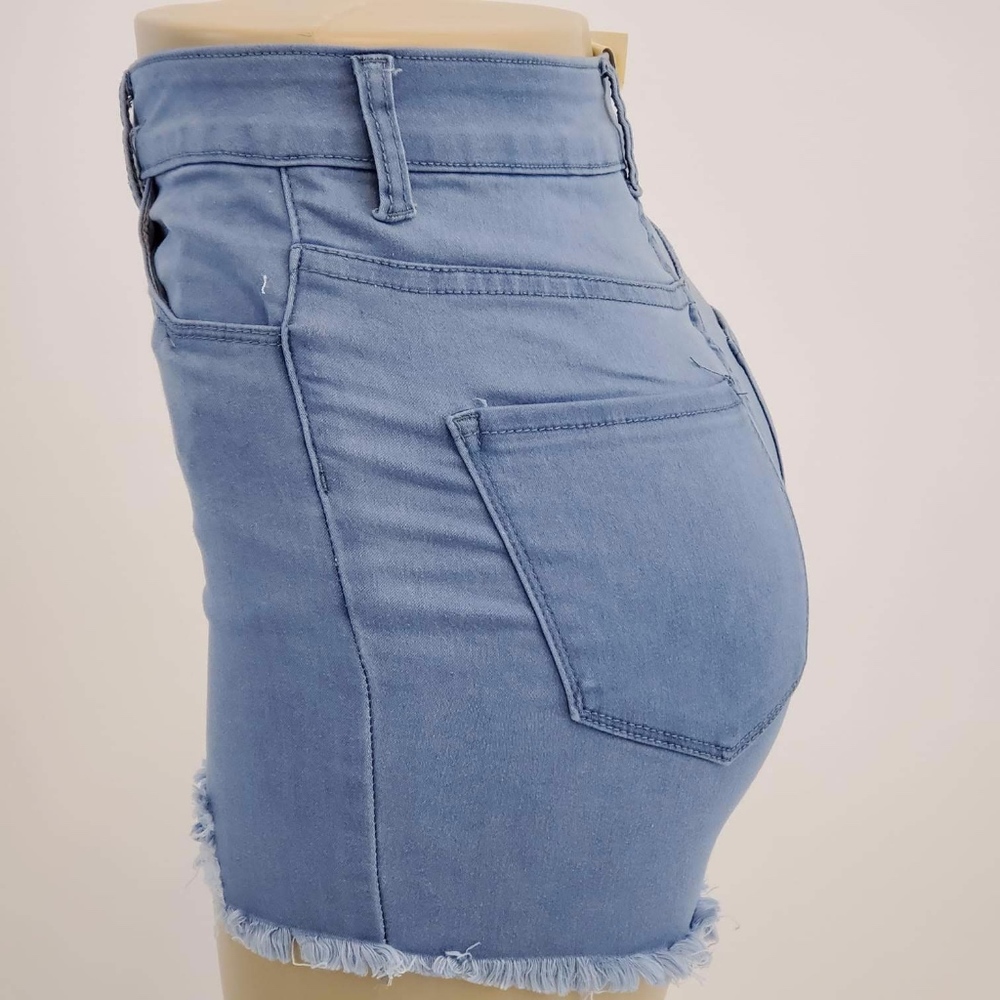 Light Denim Short Mid Rise S,M,L,XL - Picture 2 of 8